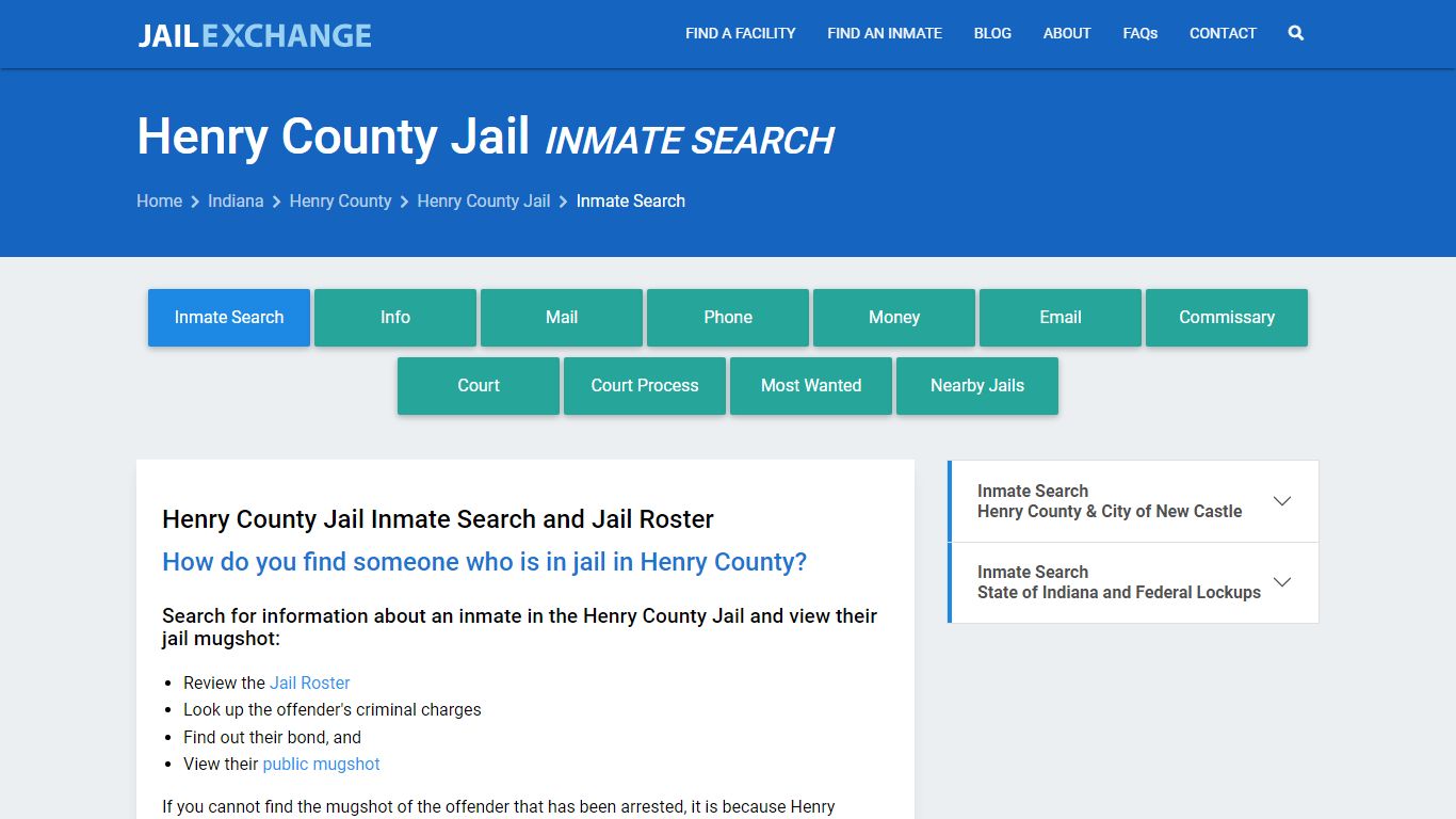 Inmate Search: Roster & Mugshots - Henry County Jail, IN